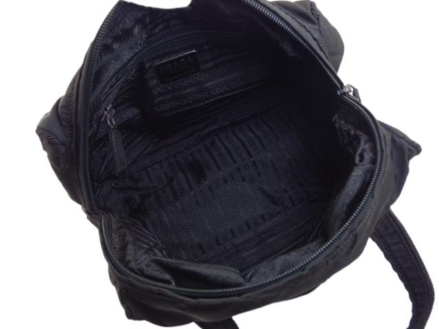 プラダ PRADA ハンドバッグビーズロゴ ブラック レディース 中古_5