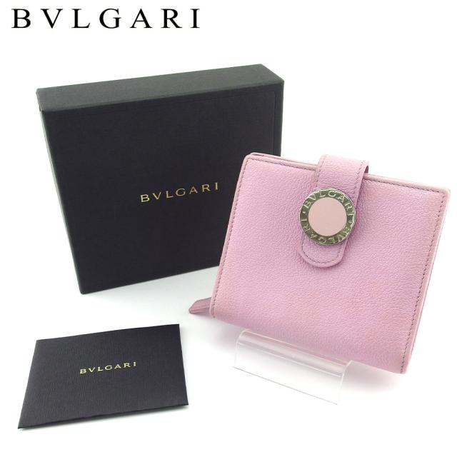 ブルガリ BVLGARI 二つ折り財布 コローレ ピンク レディース 中古
