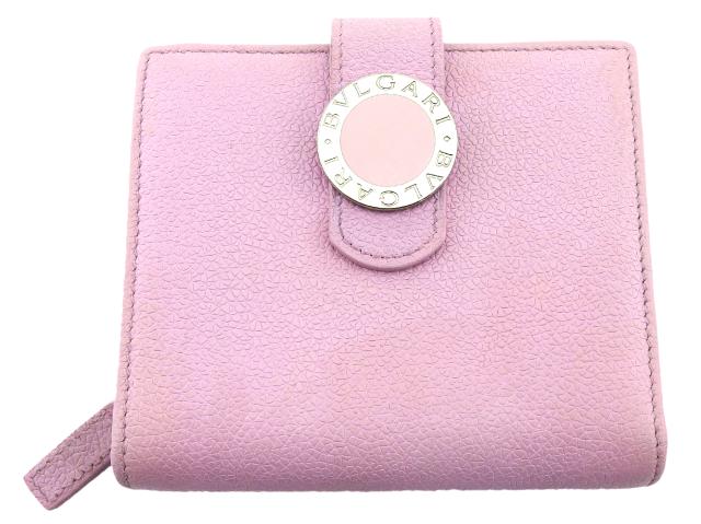 【30％OFF★週末タイムセール】ブルガリ BVLGARI 二つ折り財布コローレ ピンク レディース 中古_1