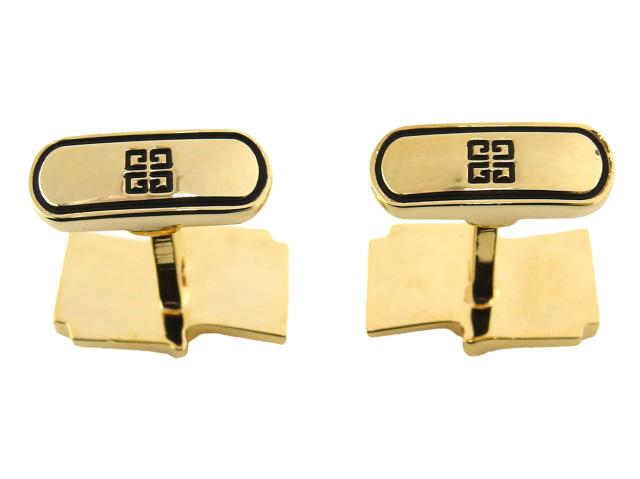 ジバンシィ GIVENCHY カフス4Gロゴ スウィヴル式 ゴールド シルバー