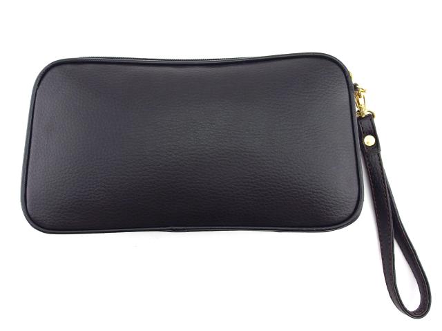 【週末タイムセール】ダンヒル Dunhill クラッチバッグ ブラック×ゴールド レディース 中古_10