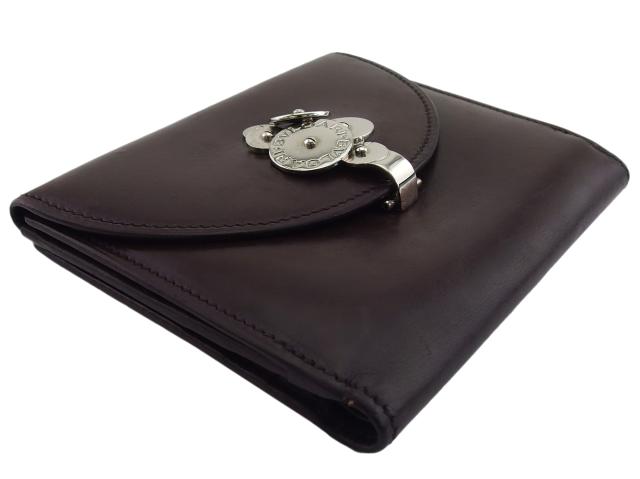 ブルガリ BVLGARI 二つ折り財布チクラディ ブラウン レディース 中古_3