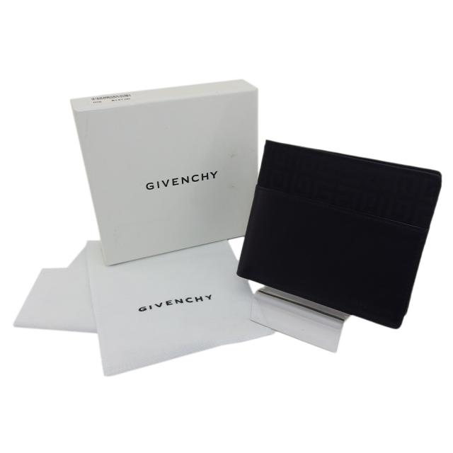 【BIGお買い物ラリー★30%OFFセール中】ジバンシィ GIVENCHY 二つ折り財布4Gロゴマーク ブラック レディース 中古
