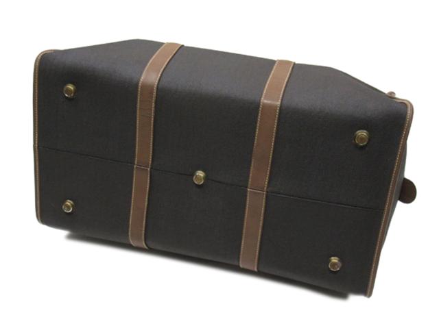 ダンヒル Dunhill ボストンバッグヘリンボーン グレー 灰色 ブラウン レディース 中古_3