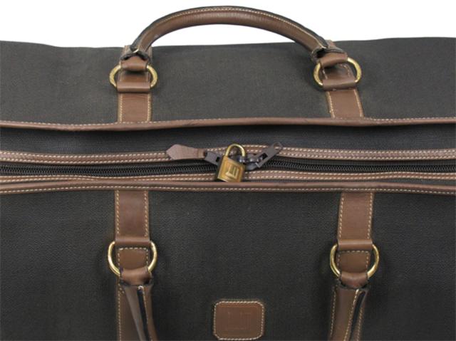 ダンヒル Dunhill ボストンバッグヘリンボーン グレー 灰色 ブラウン レディース 中古_5
