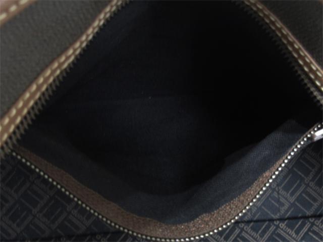 ダンヒル Dunhill ボストンバッグヘリンボーン グレー 灰色 ブラウン レディース 中古_8