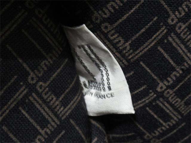 ダンヒル Dunhill ボストンバッグヘリンボーン グレー 灰色 ブラウン レディース 中古_9