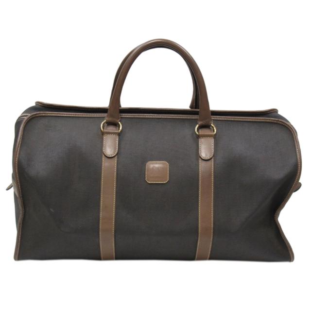 ダンヒル Dunhill ボストンバッグヘリンボーン グレー 灰色 ブラウン レディース 中古_10