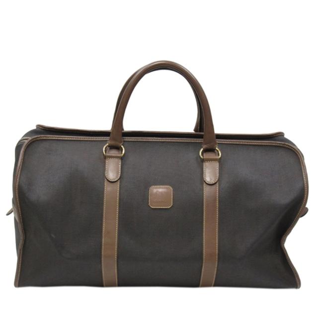 【BIGお買い物ラリー★30%OFFセール中】ダンヒル Dunhill ボストンバッグヘリンボーン グレー 灰色 ブラウン レディース 中古