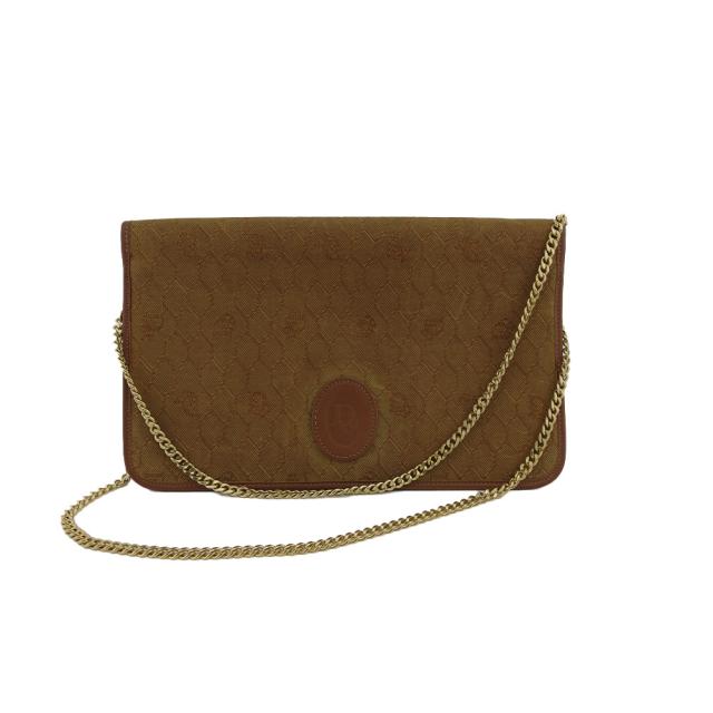 【BIGお買い物ラリー★30%OFFセール中】ディオール Dior ショルダーバッグハニカム柄 オールドディオール ベージュ ブラウン レディース 中古