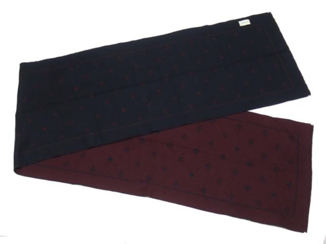 【月末タイムセール】グッチ GUCCI マフラービー＆スター 蜂 星 リバーシブル ネイビー ボルドー レディース 中古_3