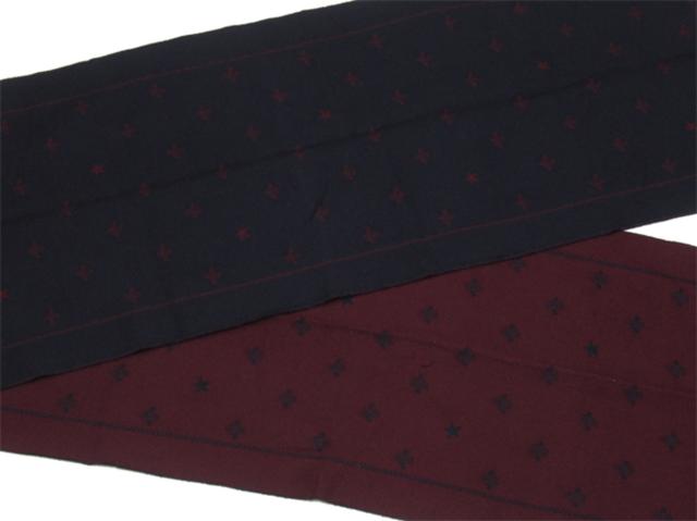 【月末タイムセール】グッチ GUCCI マフラービー＆スター 蜂 星 リバーシブル ネイビー ボルドー レディース 中古_4