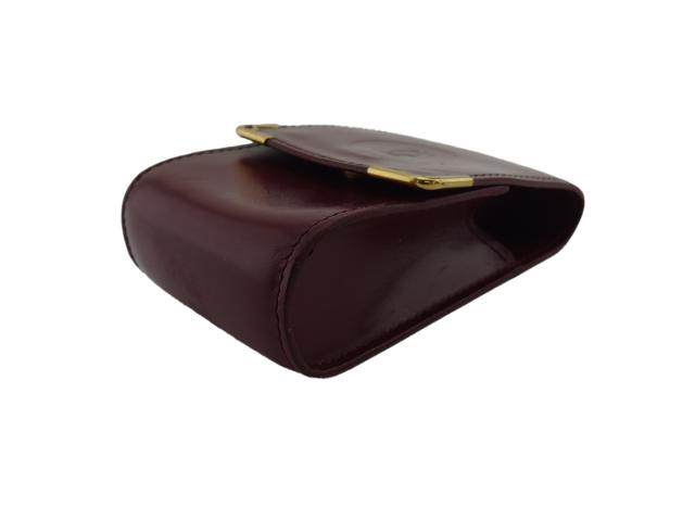 【月末SALE★30%OFF】カルティエ CARTIER シガレットケース マストライン ボルドー×ゴールド レディース 中古