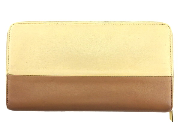 セリーヌ CELINE 長財布 ベージュ×ライトブラウン レディース 中古_1