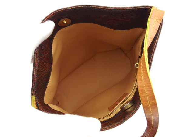 【GWタイムセール】エトロ ETRO ハンドバッグペイズリー ペイズリー柄×ベージュ レディース 中古_6