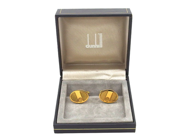 dunhill ダンヒル カフス ゴールド ブルドッグ 美品 dunhill ダンヒル カフス ゴールド×ブラック - メルカリ