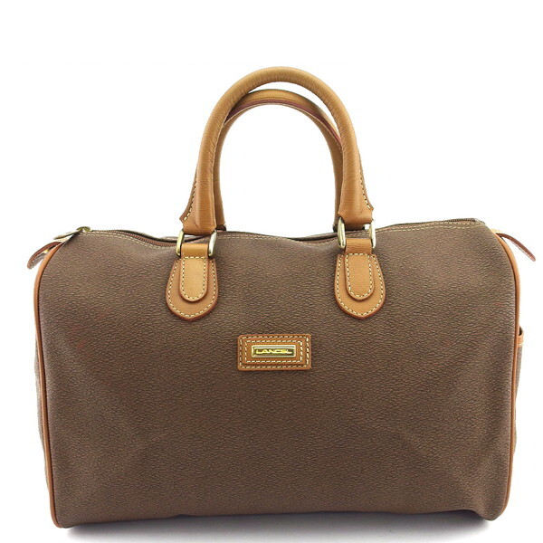 【BIGお買い物ラリー★30%OFFセール中】ランセル LANCEL ハンドバッグ ブラウン×ベージュ×ゴールド レディース 中古