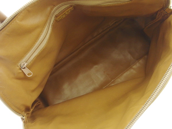 【週末タイムセール】ニナリッチ NINA RICCI ハンドバッグシグネチャー キャンバス ベージュ×ブラウン レディース 中古_5