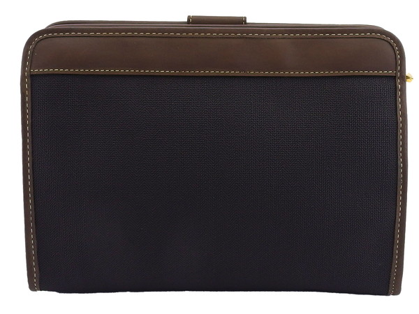 【30％OFF★週末タイムSALE】ダンヒル Dunhill セカンドバッグ ダークブラウン×ブラウン×ゴールド レディース 中古