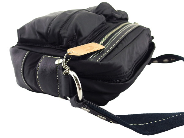 コーチ COACH ショルダーバッグ ブラック×ネービー×シルバー×シアン