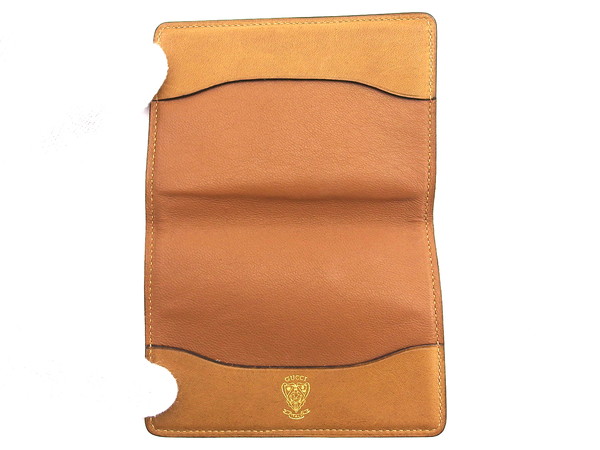 【月末タイムセール】グッチ GUCCI カードケース ベージュ×キャメル レディース 中古_4