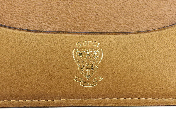 【月末タイムセール】グッチ GUCCI カードケース ベージュ×キャメル レディース 中古_7