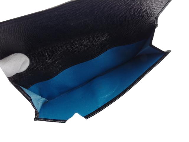 【ウィンターSALE★30%OFF】ブルガリ BVLGARI 長財布ブルガリブルガリ ブラック×シルバー×ブルー レディース 中古