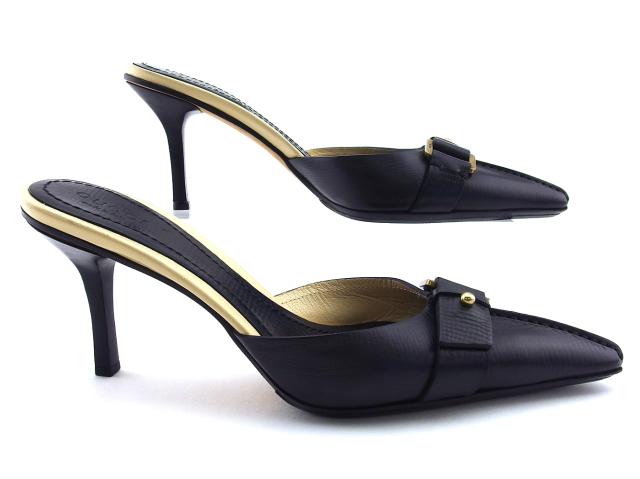 【週末タイムセール】グッチ GUCCI パンプス ブラック×ゴールド×アイボリー レディース 中古_13