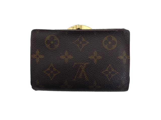 ルイ・ヴィトン LOUIS VUITTON 二つ折り財布モノグラム ポルトモネ ビエ ヴィエノワ ブラウン×ベージュ レディース 中古_1