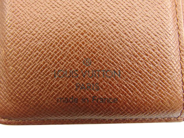 ルイ・ヴィトン LOUIS VUITTON 二つ折り財布モノグラム ポルトモネ ビエ ヴィエノワ ブラウン×ベージュ レディース 中古_8