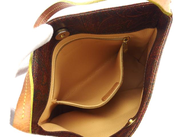 【GWタイムセール】エトロ ETRO ハンドバッグペイズリー ペイズリー柄×ベージュ レディース 中古_17