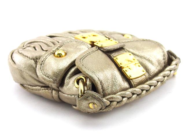 【30％OFF★週末タイムセール】ミュウミュウ MIUMIU キーリング ゴールド レディース 中古_10