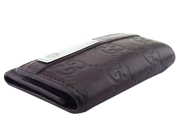 【30％OFF★週末タイムSALE】グッチ GUCCI キーケースグッチシマ ダークブラウン×シルバー レディース 中古_3