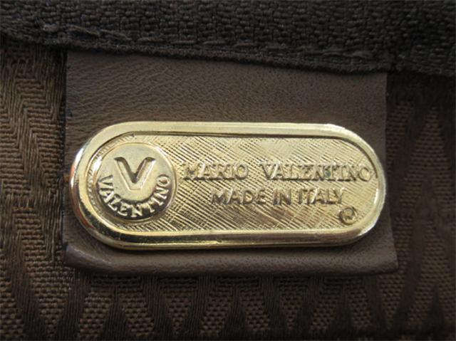 マリオ・ヴァレンティノ MARIO VALENTINO ボストンバッグVマーク ブラウン レディース 中古_7