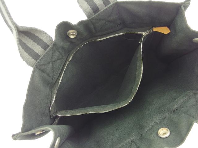【週末タイムセール】エルメス HERMES トートバッグ フールトゥPM ブラック×グレー レディース 中古_15