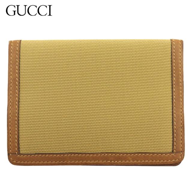 【月末タイムセール】グッチ GUCCI カードケース ベージュ×キャメル レディース 中古_8