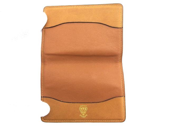 【月末タイムセール】グッチ GUCCI カードケース ベージュ×キャメル レディース 中古_12