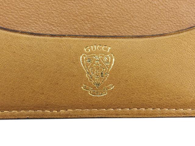 【月末タイムセール】グッチ GUCCI カードケース ベージュ×キャメル レディース 中古_15