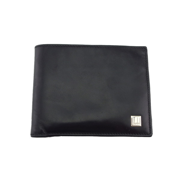 【X'masセール★30%OFF】ダンヒル Dunhill 札入れコンフィデンシャル ロゴプレート ブラック レディース 中古