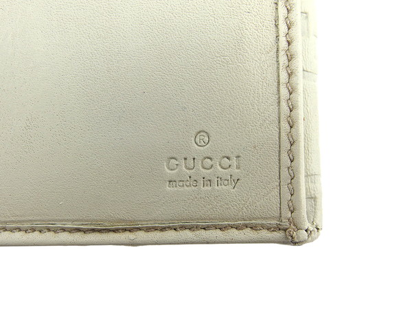 【30％OFF★週末タイムSALE】グッチ GUCCI 長財布グッチシマ トレジャー ベロアライン ホワイト 白 ベージュ レディース 中古