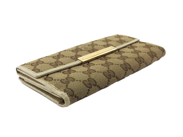 30％OFF☆週末タイムSALE】グッチ GUCCI 長財布GGキャンバス ベージュ