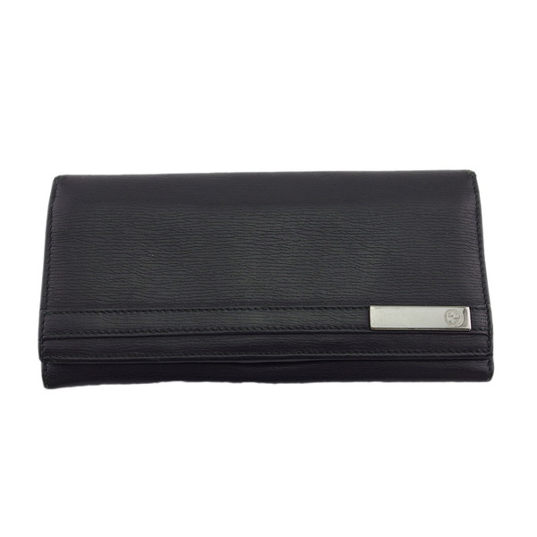 【X'masセール★30%OFF】グッチ GUCCI 長財布インターロッキングG ダブルG ブラック レディース 中古