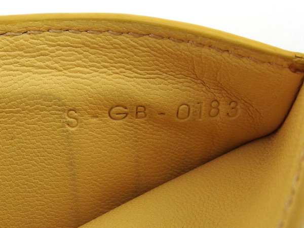 【GWタイムセール】セリーヌ CELINE 二つ折り財布バイカラー イエロー ブラウン レディース 中古_9