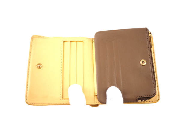 【GWタイムセール】セリーヌ CELINE 二つ折り財布バイカラー イエロー ブラウン レディース 中古_5