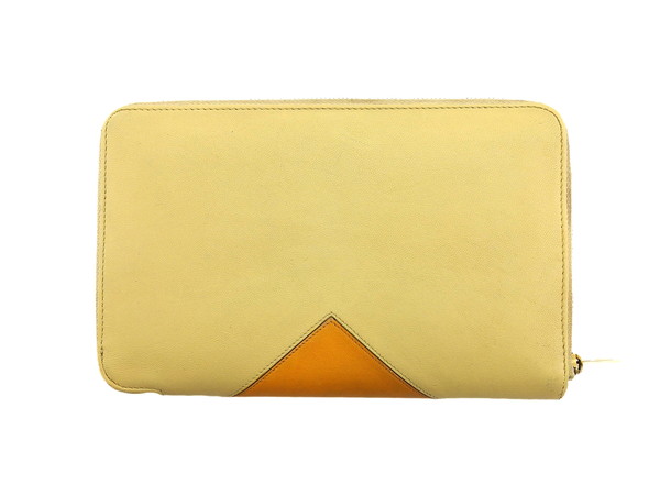 【BIGお買い物ラリー★30%OFFセール中】セリーヌ CELINE 長財布ハートモチーフ バイカラー オレンジ イエロー レディース 中古 セリーヌ CELINE 長財布ハートモチーフ バイカラー オレンジ イエロー