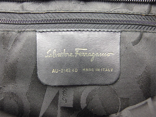 【週末タイムセール】サルヴァトーレフェラガモ Salvatore Ferragamo トートバッグヴァラ ティアード ネイビー レディース 中古_8