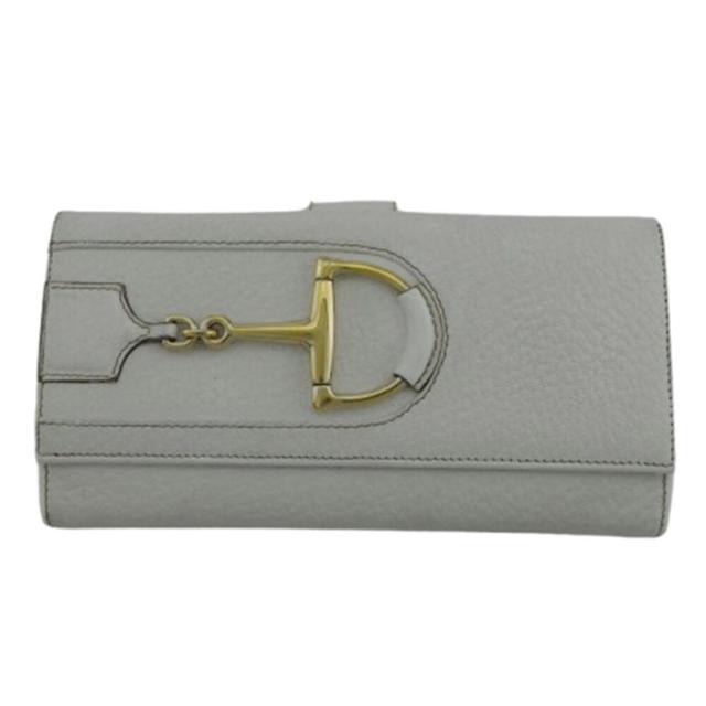 【BIGお買い物ラリー★30%OFFセール中】グッチ GUCCI 長財布 Ｇ金具 ホワイト レディース 中古