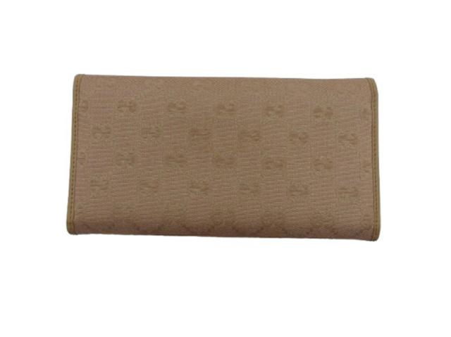 【GWタイムセール】グッチ GUCCI 長財布GGキャンバス ピンクベージュ レディース 中古_1