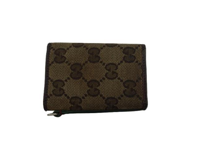 【30％OFF★週末タイムセール】グッチ GUCCI キーケースＧＧキャンバス シェリーライン ベージュ×ブラウン系 レディース 中古_1