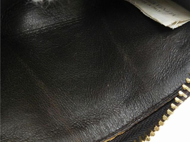 ボッテガヴェネタ BOTTEGAVENETA カードケースイントレチャート ダークブラウン×ゴールド レディース 中古_6